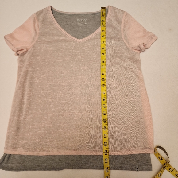 Marc New York Performance Pink & Gray Short Sleeve Top - Picture 9 of 11